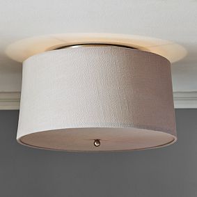 Linen Drum Shade Flush Mount