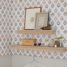 Lily Floral Blockprint Wallpaper