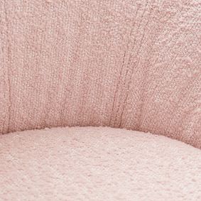 Open Box:  Chunky Boucle Blush Groovy Swivel Chair