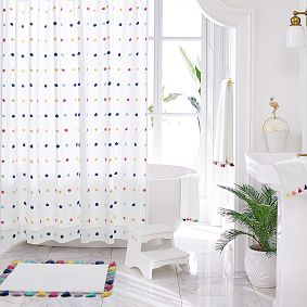 Tufted Dot Shower Curtain