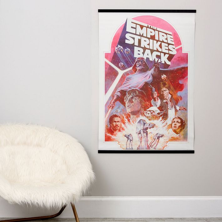 Poster Toile Star Wars Parody Pop Art - Impression Murale Moderne Grand Format - Couleur Jaune - Bold Bloc Design