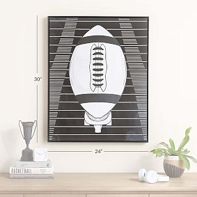 Black &amp; White Sports Art - Football