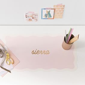 Personalized Scallop Desk Mat (25"x13")