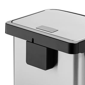 50L Stainless Steel Step Trash Can with Lid
