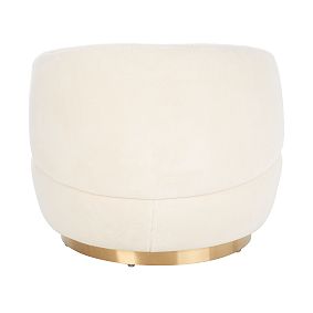 Flynn Faux-Lamb Wool Swivel Chair