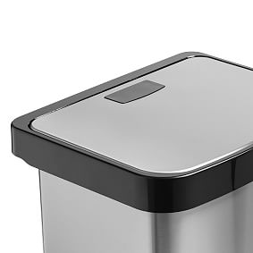 50L Stainless Steel Step Trash Can with Lid