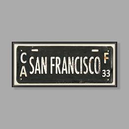 San Francisco Framed Art, 33.25"x14.25"