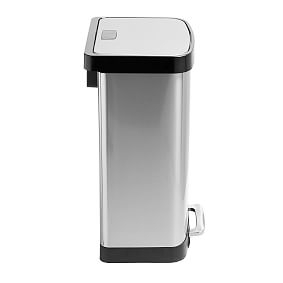 50L Stainless Steel Step Trash Can with Lid