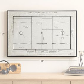 Lacrosse Vintage Framed Sports Art