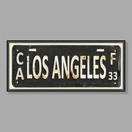 Los Angeles Framed Art, 33.25"x14.25"