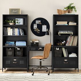 Locker Desk &amp; Bookcase Towers Set (90")