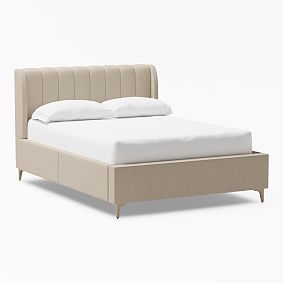 Avalon Channel Stitch Upholstered 2-Drawer Storage Bed