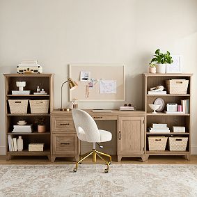 Hampton Smart Storage Desk &amp; Bookcase Set (117")