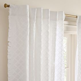 Roller Rabbit Jena Trellis Pleated Light-Filtering Curtain