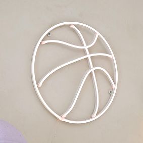 Blush Basketball Neon Wall Light (14")