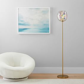 Iridescent Globe Floor Lamp