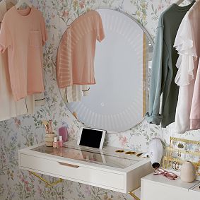 Light-Up Sunburst Round Mirror (30")