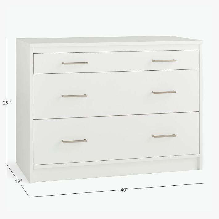 Sleep and Study Wide Dresser, Simply White