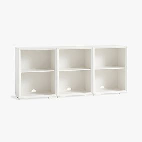 Callum Triple 2-Shelf Low Bookcase (75")