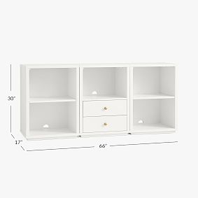 Keaton 5-Cubby Bookcase with Drawers (66")