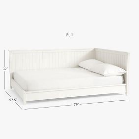 Beadboard Lounge Platform Corner Bed &amp; Mattress Set