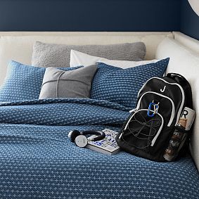 Gear-Up Color Block Black/White Backpack