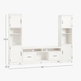 Hampton Media Tower with Cabinets (96")