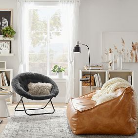 Sherpa Charcoal Hang-A-Round Chair