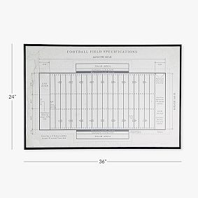 Football Vintage Framed Sports Art