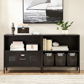 Locker Drawer &amp; Cubby Bookcase Set (60")