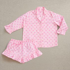 Stoney Clover Lane Pop Heart Sateen Short Pajama Set