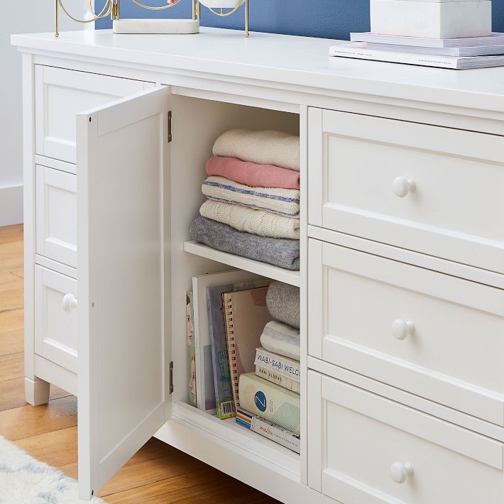 Beadboard 6-Drawer Wide Dresser, Simply White Beadboard 6-Drawer Wide Dresser, Simply White