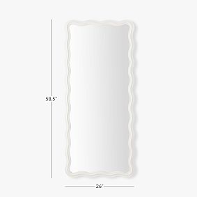Floor-Length Scalloped Mirror (26"x59")