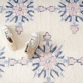 Floral Geo Recycled Wool Rug