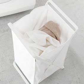Folding Laundry Hamper - White