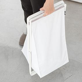 Folding Laundry Hamper - White