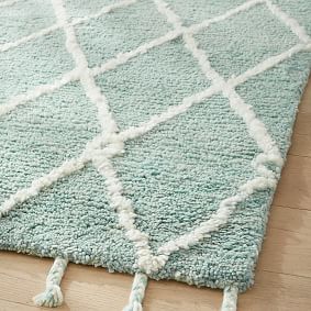Plant Dyed Recycled Wool Rug - Aqua