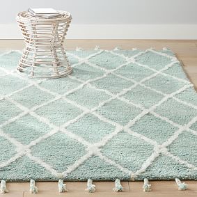 Plant Dyed Recycled Wool Rug - Aqua