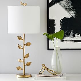 Brass Leaf Table Lamp