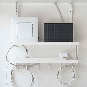 Under-Desk Cable &amp; Router Storage Rack