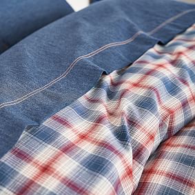 Wrangler® Plaid Organic Duvet Cover