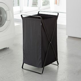 Folding Laundry Hamper - Black