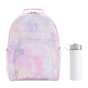 Gear-Up Marshmallow Rainbow Backpack &amp; Water Bottle Bundle
