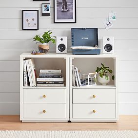 Keaton 2-Drawer Bookcase, Set of 2 (44")