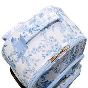 LoveShackFancy Damask Blue Backpack and Slim Water Bottle Bundle