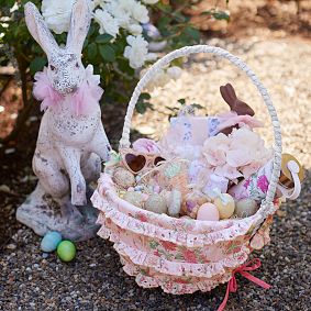 LoveShackFancy Cabbage Rose Easter Basket Liner