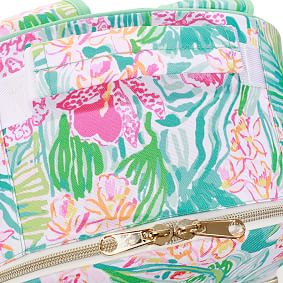 Lilly Pulitzer Via Flora Backpack and Slim Water Bottle Bundle