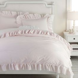 Washed Cotton Ruffle Organic Duvet Cover