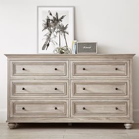 Chelsea 6-Drawer Wide Dresser (61w x 21.5d")