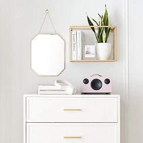 Gold Metal Framed Hanging Mirror